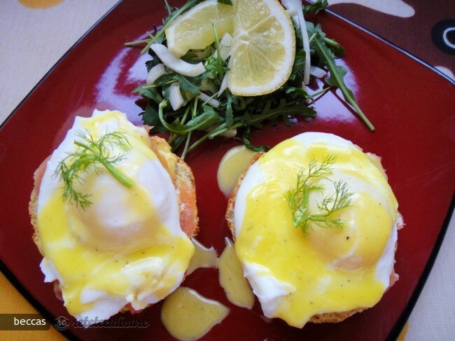 Benedict Eggs with Smoked Salmon and Hollandaise Sauce