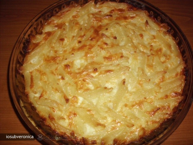 Baked Penne Rigate with Cheese and Smoked Cheese