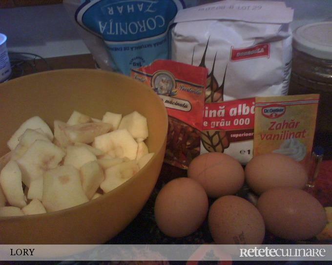 Apple Cake and Milk Cream