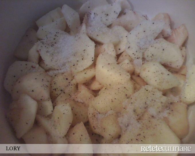 Apple Cake and Milk Cream