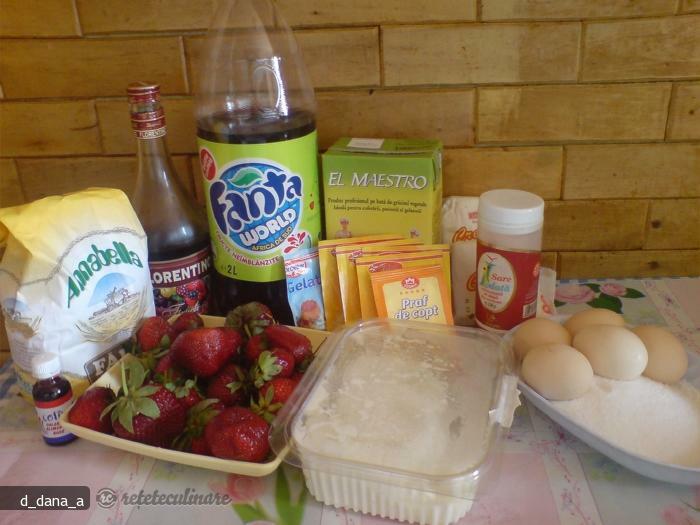 Strawberry Cake with Berry Liqueur