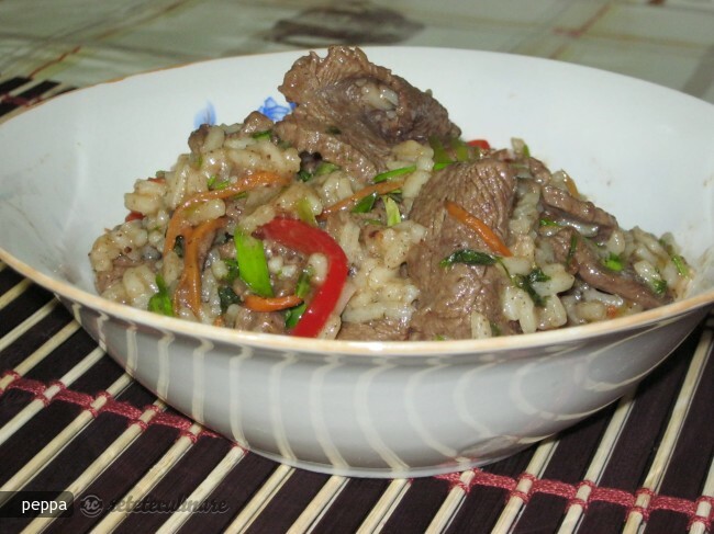 Beef Stir-Fry with Rice and Vegetables