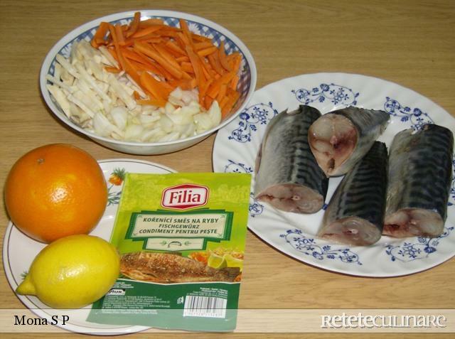 Fish with celery and orange sauce