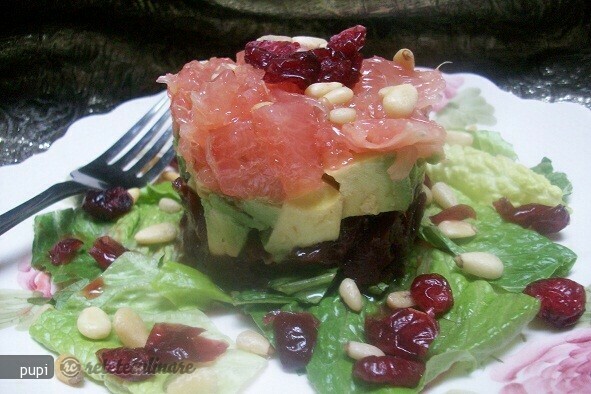 Winter Salad with Roasted Beetroot, Avocado and Grapefruit